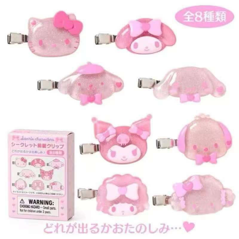 Manga Storage Box - Sanrio Karakterleri Pembe Simli Saç Tokaları