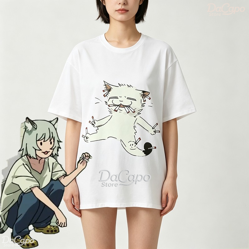 Chainsmoker Kedi Yaniko Satou  - Anime Merchandise T-Shirts incelemesi ve fiyatı